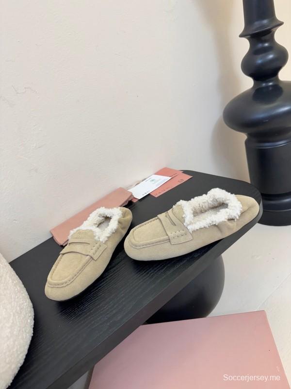 حذاء قطني من الصوف بنعل سميك بنمط بريطاني جديد من الصوف - KFY00320