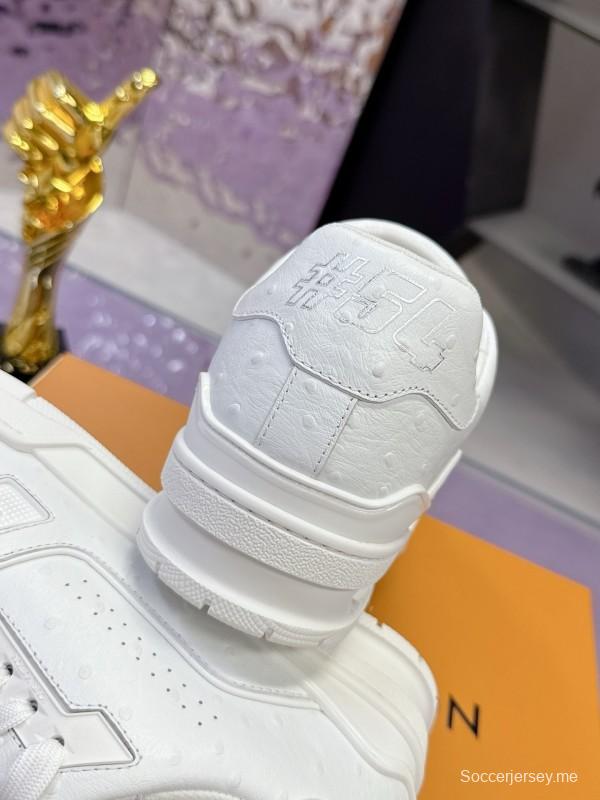 سلسلة أحذية لويس فويتون LV Trainer LV الرياضية الطويلة بنقشة النعام - AS00400