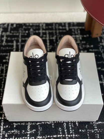 حذاء رياضي أبيض بلونين من ألو 2025 س س س بنعل أبيض مكتنزة مريحة كاجوال - KFY00280