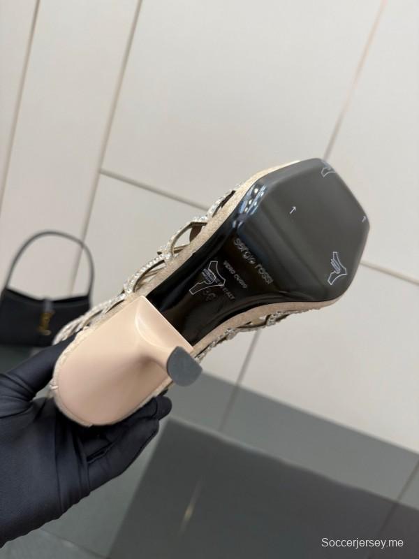 مجموعة صنادل حورية البحر 2025/SS من سيرجيو روسي بتصميم شبكة صيد السمك - KFY00470