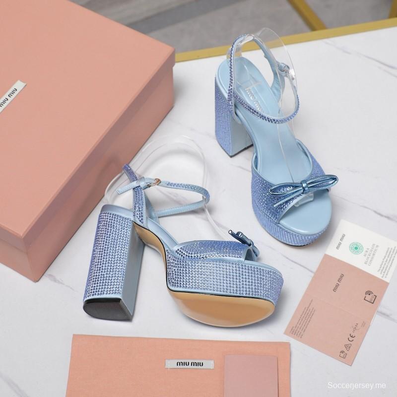 صندل بلينج بلينج سواروفسكي بكعب 11.5 سم من ميو ميوبيو - KFY00340