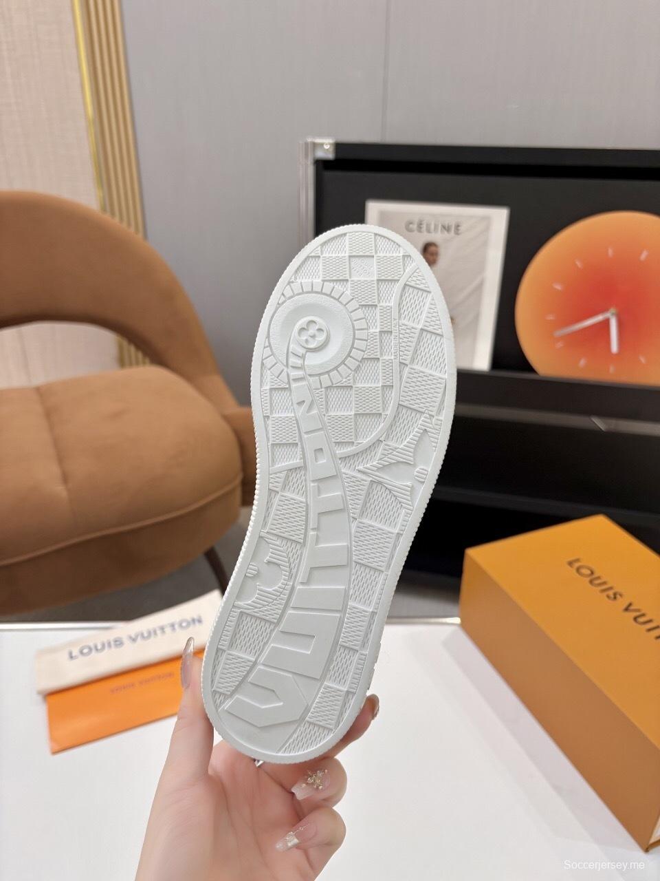 حذاء تزلج رياضي من سلسلة لويس فويتون لاجون بنعل سميك بنقشة الدنيم - AS00300