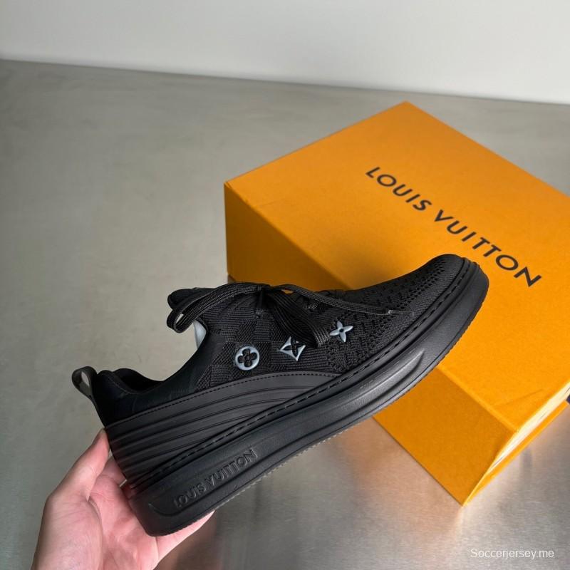 حذاء رياضي منسوج من لويس فويتون بيفرلي هيلز بنعل رياضي محبوك بنقشة Monogram بنعل إسفنجي IP فوم مستورد - YC