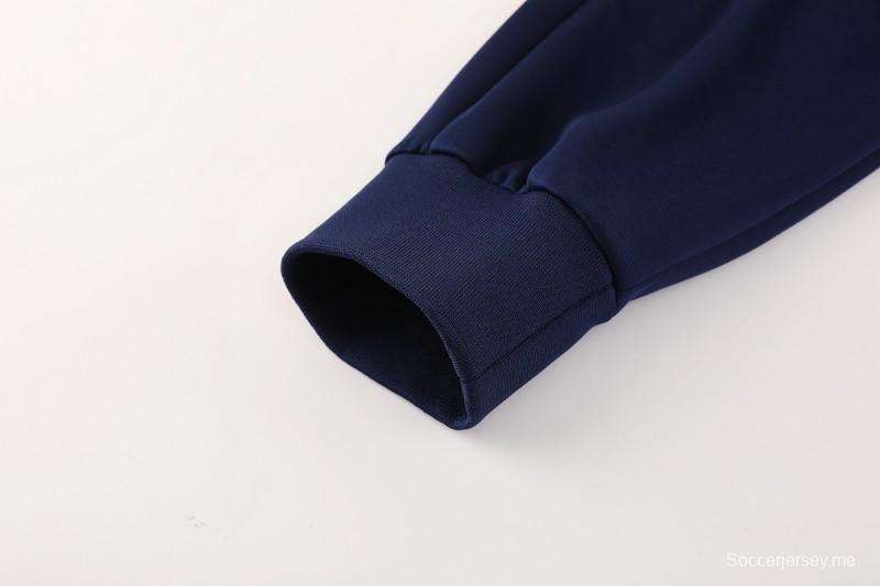 25/26 نابولي جاكيت أبيض بسحاب كامل + بنطلون طويل + بنطلون طويل