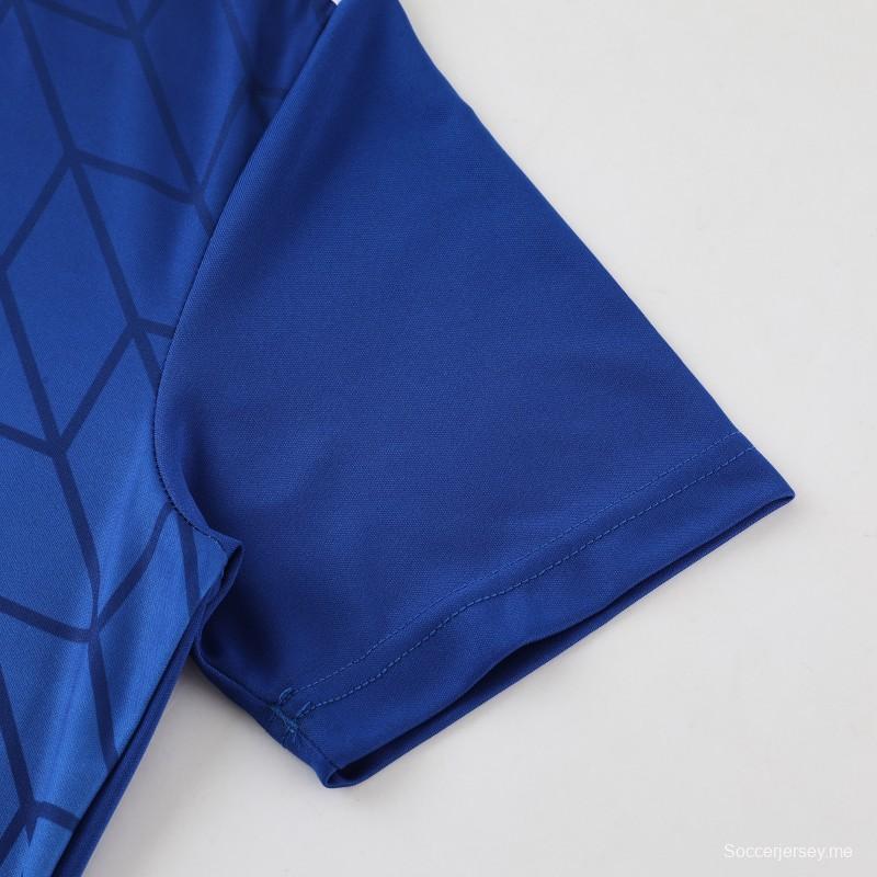 2025 أديداس 2025 جاكيت أزرق ملكي بسحاب كامل + بنطلون طويل