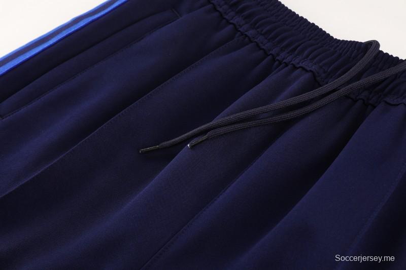 25/26 أولمبيك ليون/أولمبيك ليون أزرق سحاب كامل سترة + بنطال طويل