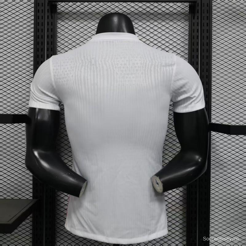 إصدار اللاعب 2026 إصدار خاص للبرازيل 2026 قميص أبيض بنقشة المسيح المخلص باللون الوردي