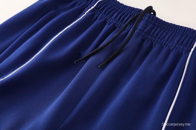 25/26 نادي أرسنال لكرة القدم جاكيت أزرق ملكي بسحاب كامل + بنطلون طويل + سترة رياضية + بنطلون طويل