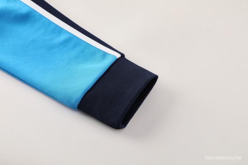 25/26 SSC نابولي أزرق سماوي سحاب كامل سترة رياضية + بنطلون طويل + سترات طويلة