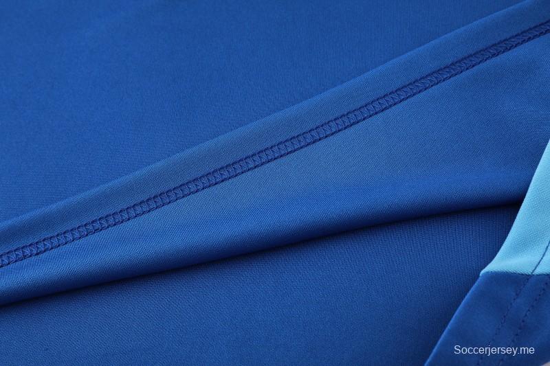 25/26 أديداس أزرق ملكي/أزرق سماوي سحاب كامل سترة رياضية + بنطلون طويل