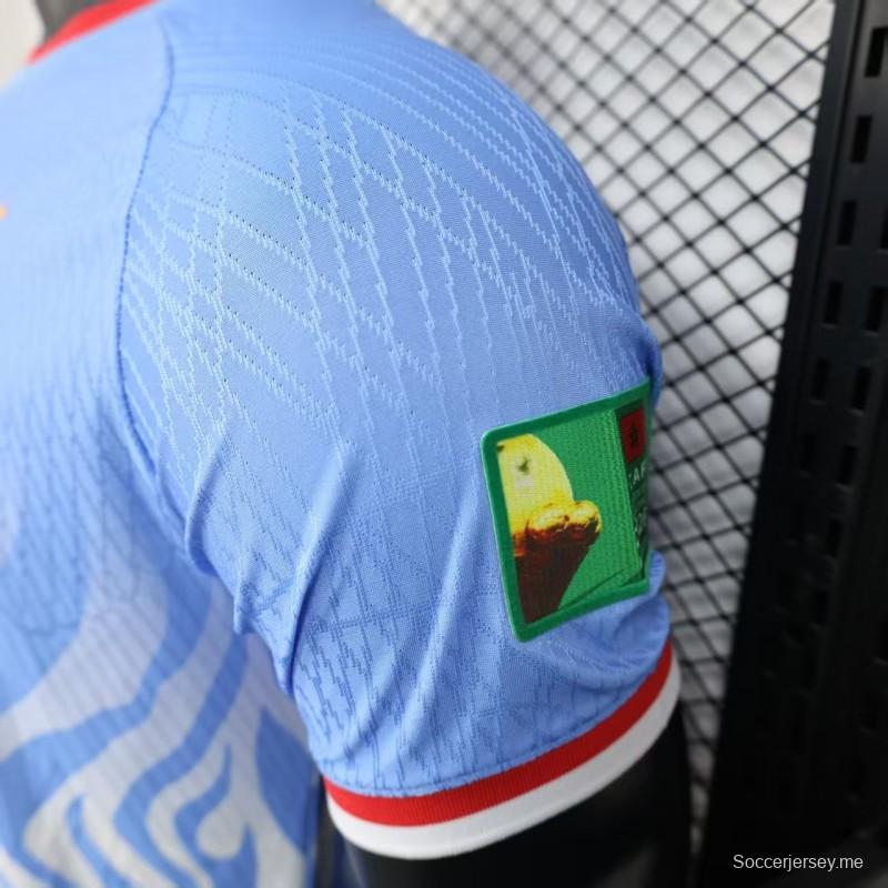 نسخة اللاعب 2026 قميص منتخب جمهورية الكونغو الديمقراطية 2026 قميص منتخب جمهورية الكونغو الديمقراطية بلون أزرق سماوي ملتهب