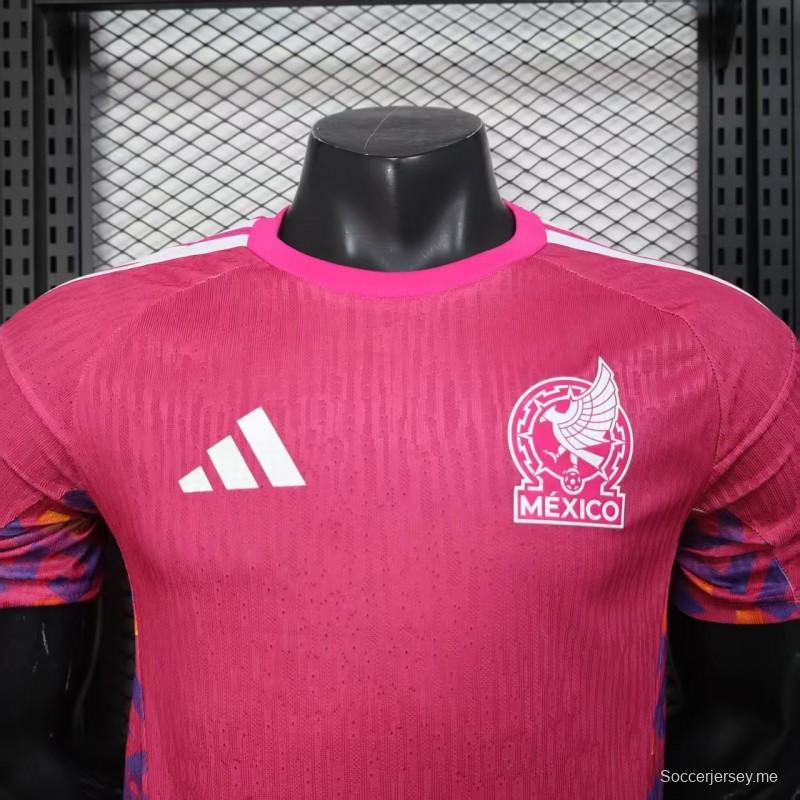 إصدار اللاعب 2026 قميص تدريب مكسيكو 2026 وردي اللون الوردي