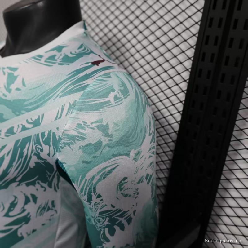 2026 نسخة اللاعب 2026 قميص البرتغال ذهاباً وإياباً أبيض بأكمام طويلة