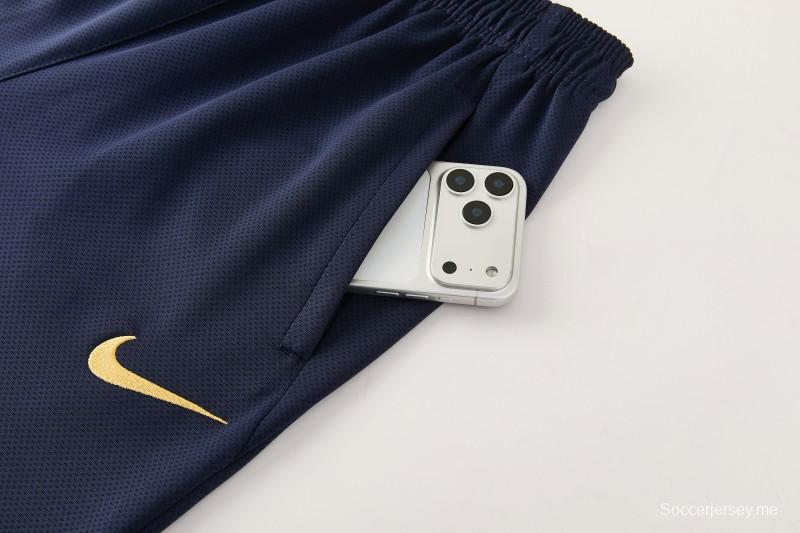 2026 NIKE سترة زرقاء داكنة بسحاب كامل + بنطال طويل