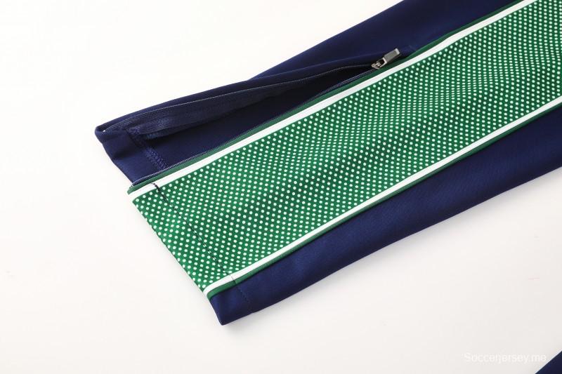 26/27 ريال بيتيس × كابا أزرق داكن  طقم رياضي مع سترة بسحاب كامل + بنطال طويل