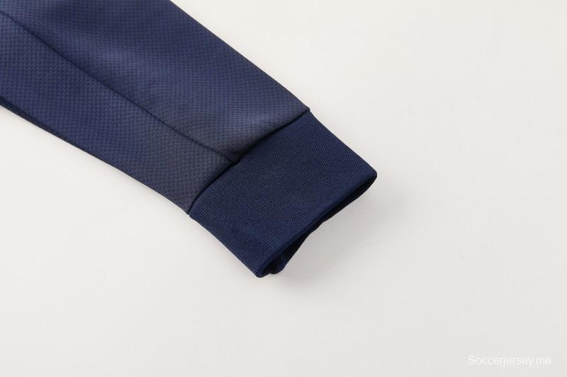 2026 NIKE سترة زرقاء داكنة بسحاب كامل + بنطال طويل