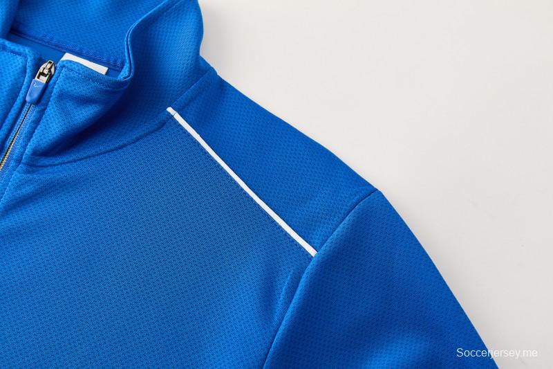 2026 NIKE سترة زرقاء بسحاب كامل + بنطال طويل