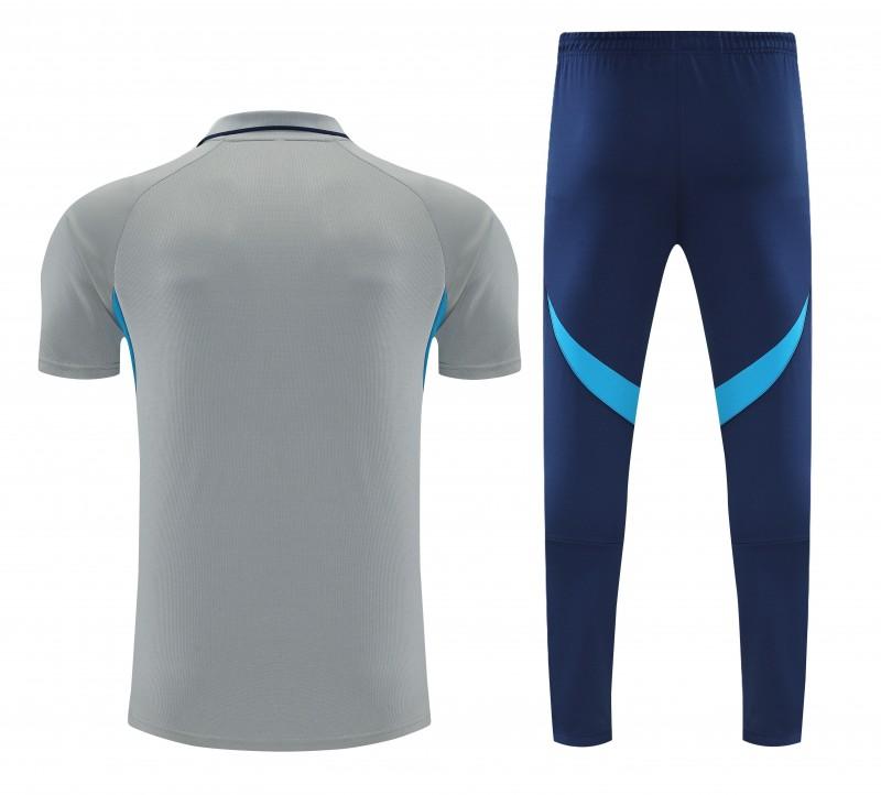 26/27   بدلة رياضية من أرسنال بلون رمادي تتألف من قميص بولو + بنطال طويل