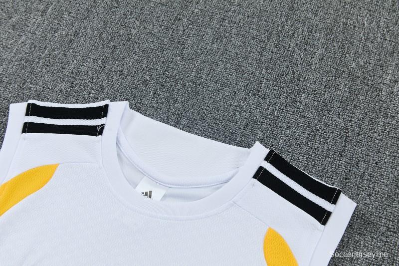 26/27 ألمانيا أبيض  طقم سترة تدريب بلا أكمام + شورت