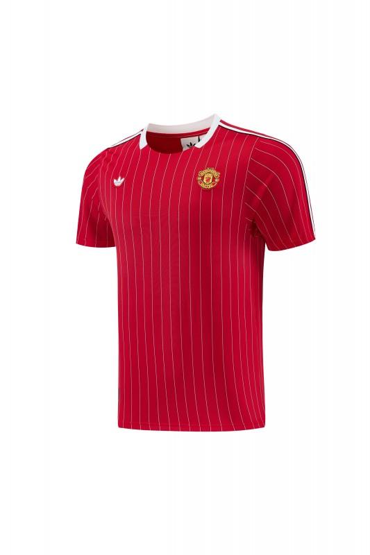 26/27  قميص مانشستر يونايتد الأحمر بأكمام قصيرة + شورت كرة قدم