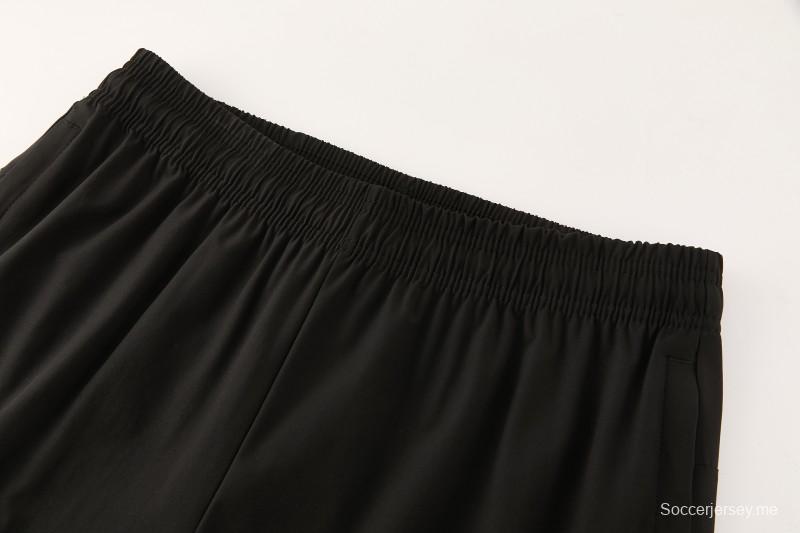 26/27 طقم رياضي من تشيلسي باللون الأسود مع سترة بغطاء رأس وسحاب كامل + بنطال طويل