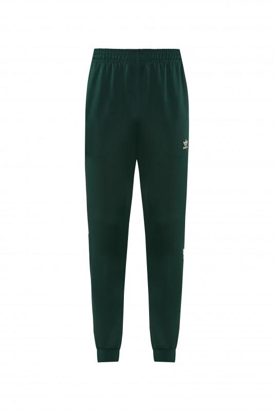 2026 سترة من أديداس باللون الأخضر الداكن مع سحاب كامل + بنطال طويل