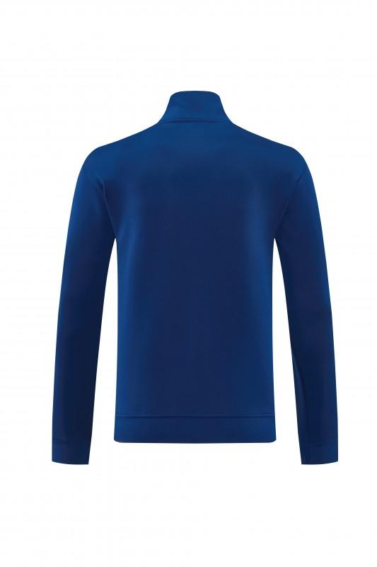 2026  سترة من أديداس باللون الأزرق الملكي بسحاب كامل + بنطال طويل