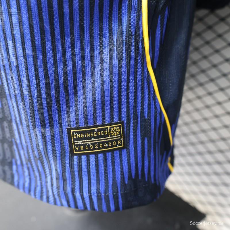 قميص لاعب طويل الأكمام، إصدار خاص باللون الأزرق الداكن، نسخة 26/27، منتخب البرازيل