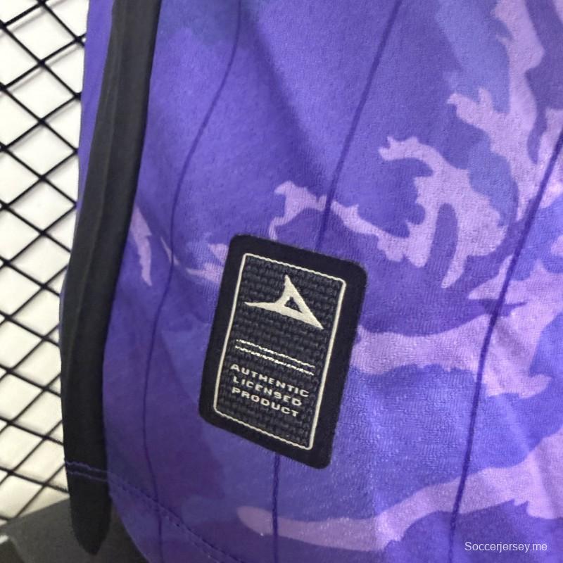 قميص لاعب نسخة 25/26 لنادي مازاتلان لكرة القدم باللون الأرجواني بنمط "ماربل واش"