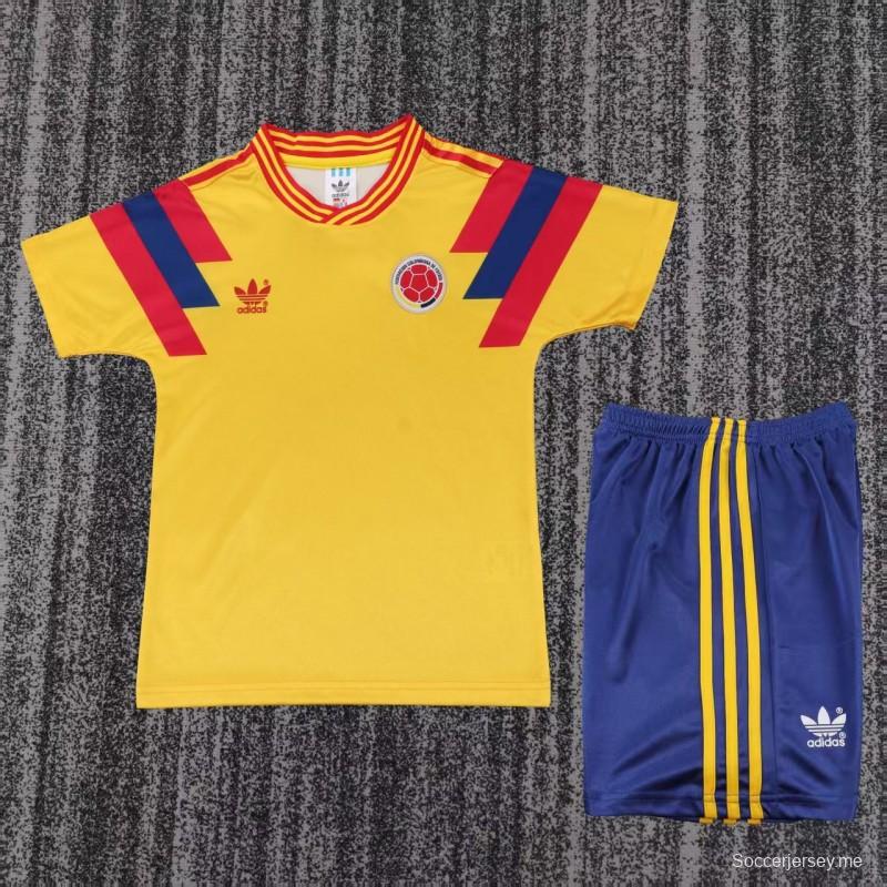 قميص كولومبيا الرسمي للمنتخب الوطني من طراز ريترو 1990