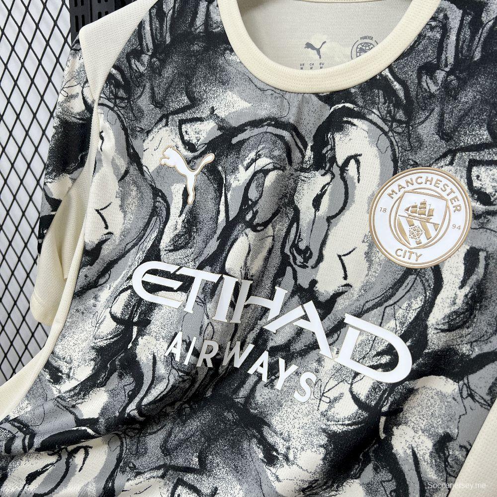 2025/26 قميص عام الحصان لمانشستر سيتي للرجال إصدار خاص من مانشستر سيتي