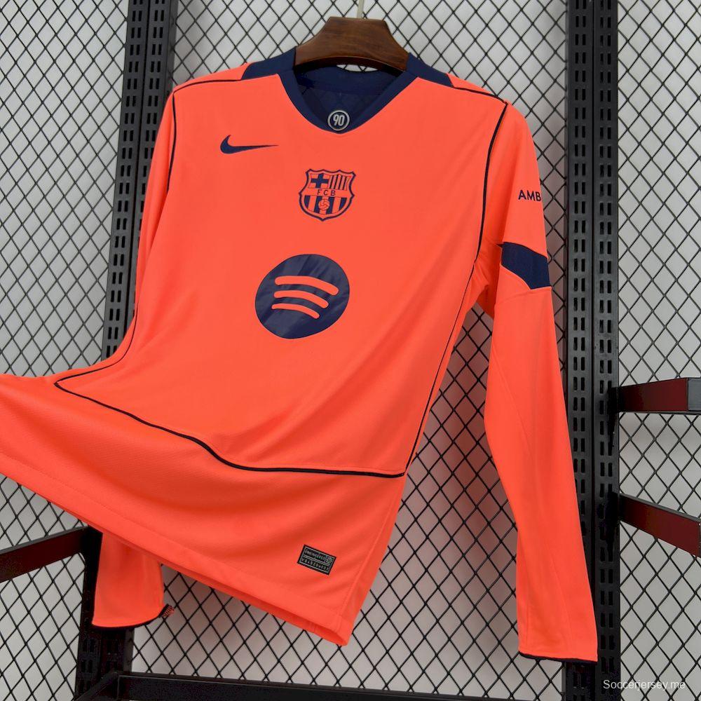 2025/26 قميص رجالي بأكمام طويلة للرجال من برشلونة الثالث