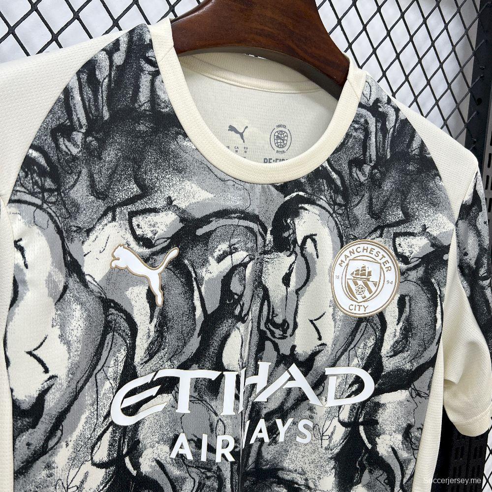 2025/26 قميص عام الحصان لمانشستر سيتي للرجال إصدار خاص من مانشستر سيتي