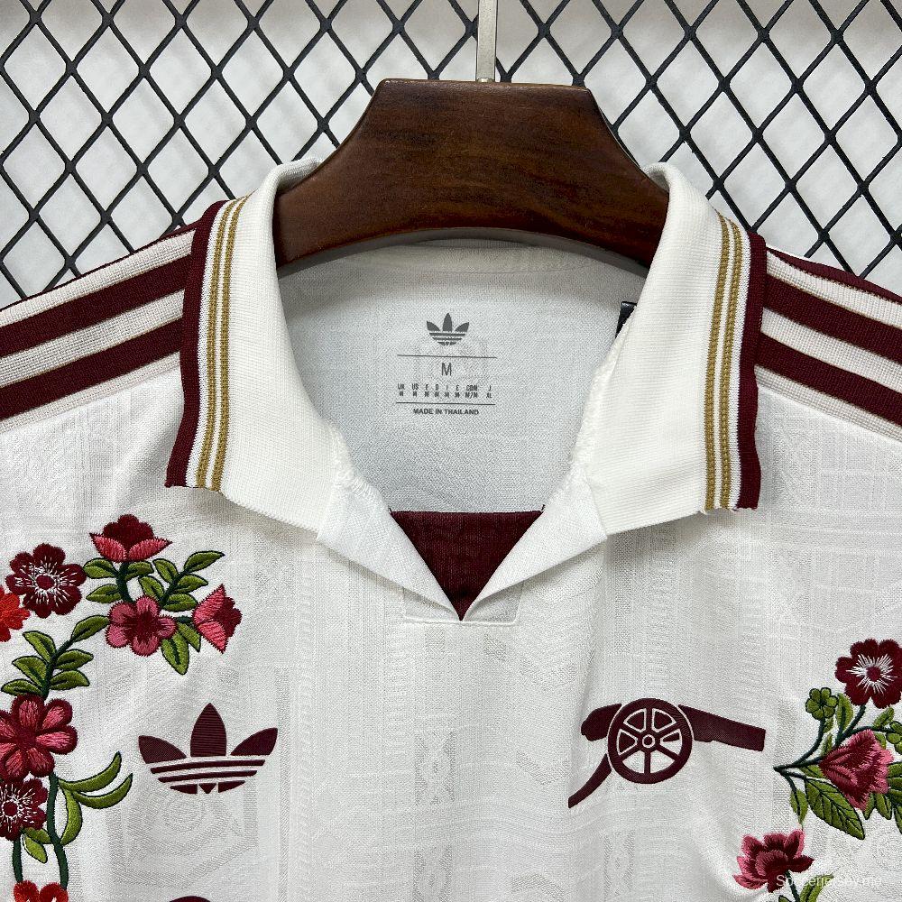 2025/26 نسخة اللاعبين 2025/26 قميص رجالي مطرز بتطريزات أرسنال الثالثة