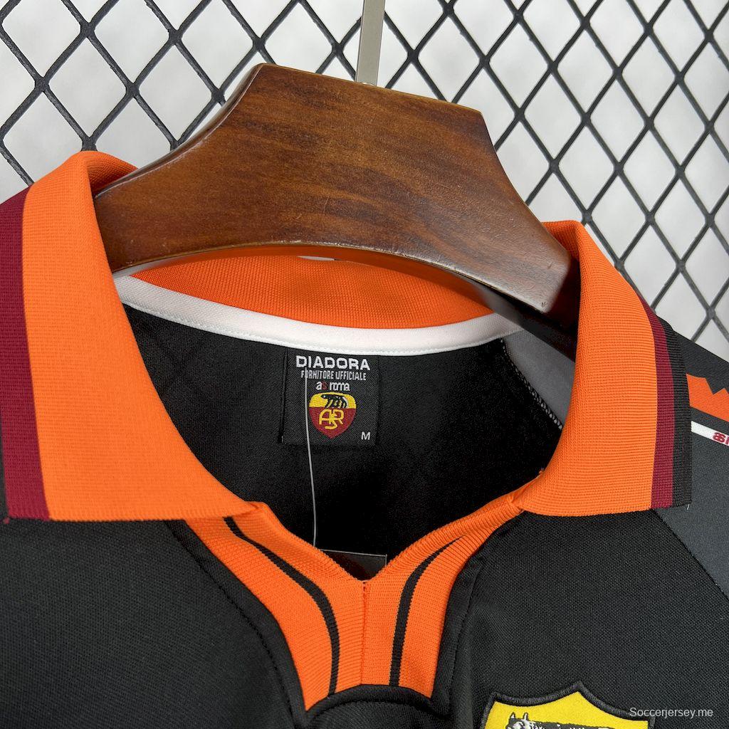 قميص بأكمام طويلة الأكمام طويلة الأكمام 1998/99 ريترو روما الثالث