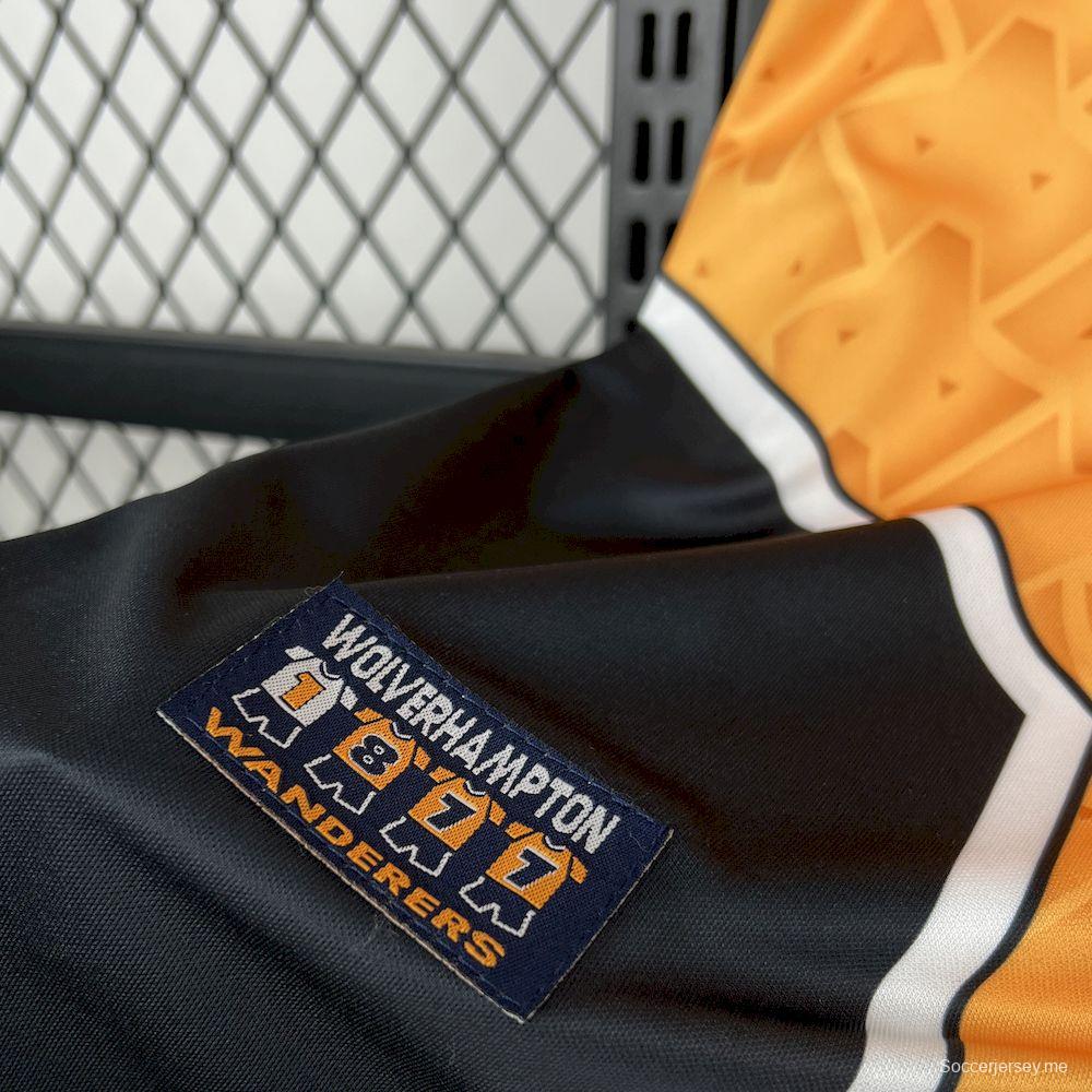 1996/98 1996/98 قميص فريق الذئاب ريترو هوم جيرسي