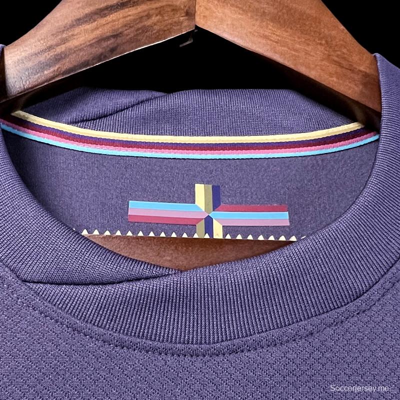 2024 إنجلترا 2024 قميص إنجلترا أزرق اللون الأزرق
