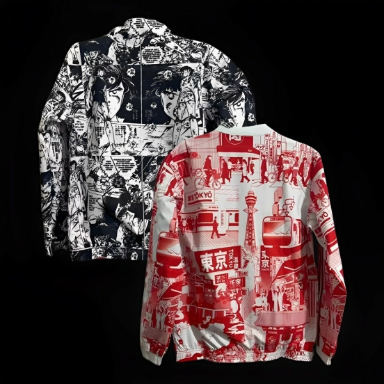 2023 جاكيت كابتن تسوباس × طوكيو ريد 2023 ياباني قابل للانعكاس بسحاب كامل قابل للانعكاس
