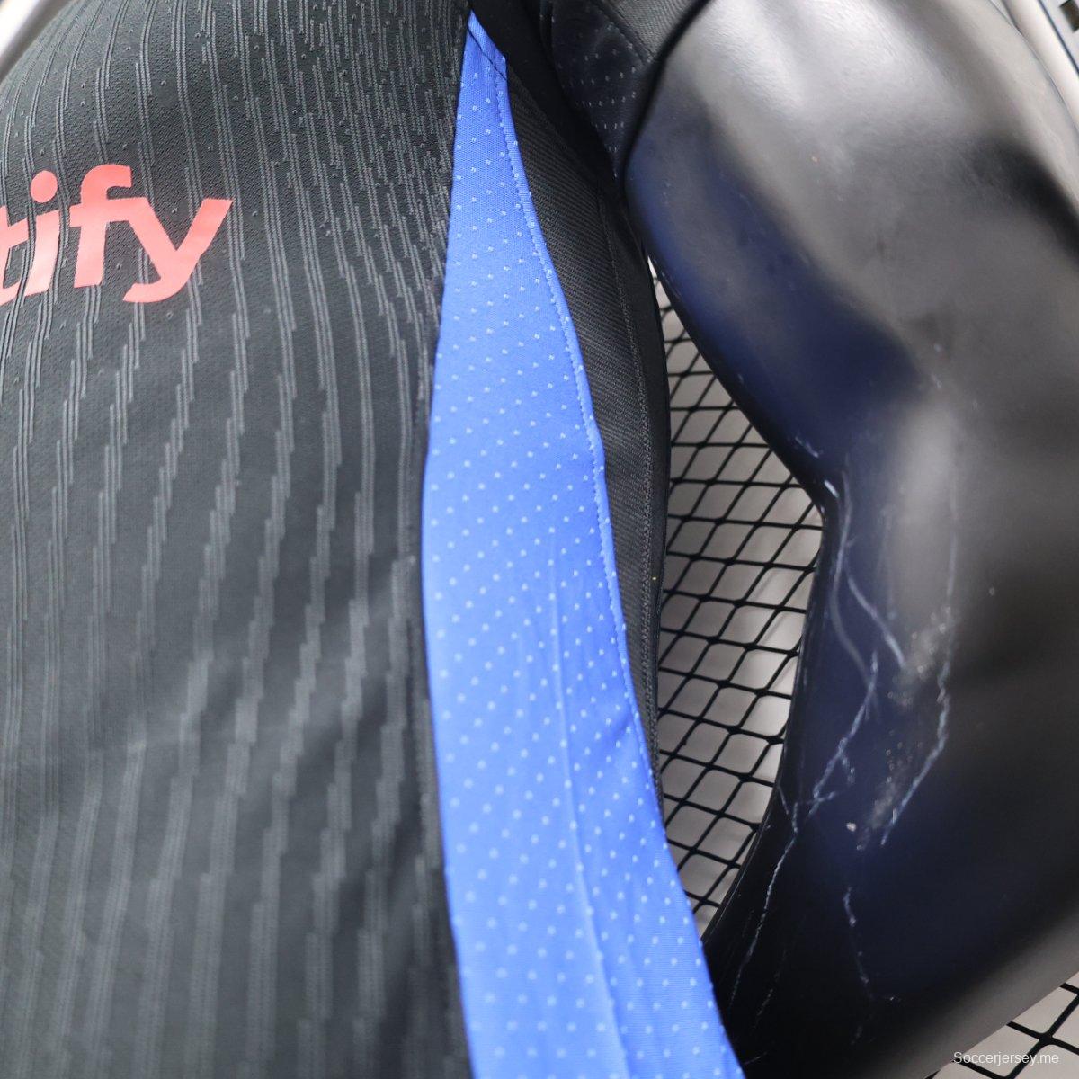 نسخة اللاعب 24/25 قميص برشلونة 24/25 خارجي أسود اللون أسود اللون
