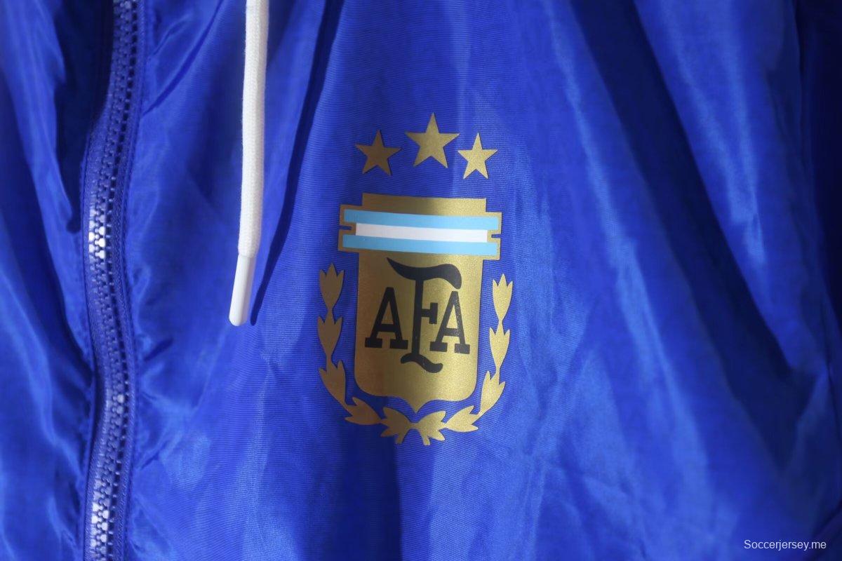 2024 الأرجنتين 2024 سترة واقية من الرياح زرقاء
