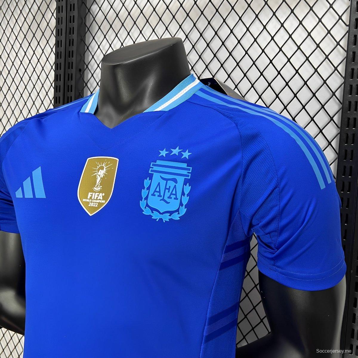 إصدار اللاعب 2024 قميص الأرجنتين 2024 أزرق اللون أزرق خارجي
