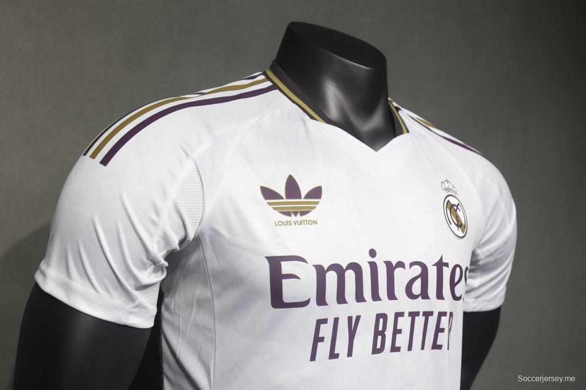 إصدار اللاعب 24/25 قميص ريال مدريد × LV الأبيض الخاص 24/25
