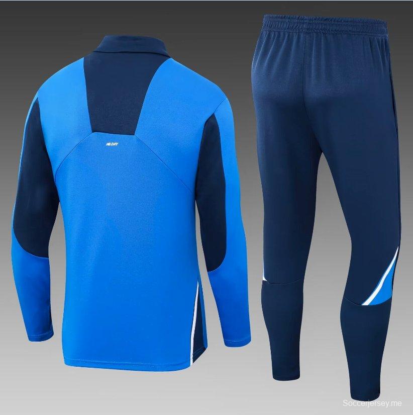 24/25 جاكيت بورتو أزرق نصف سحاب أزرق+بنطلون طويل
