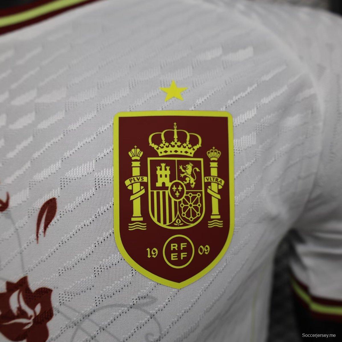 نسخة اللاعب 2024 قميص إسبانيا 2024 الأبيض الخاص
