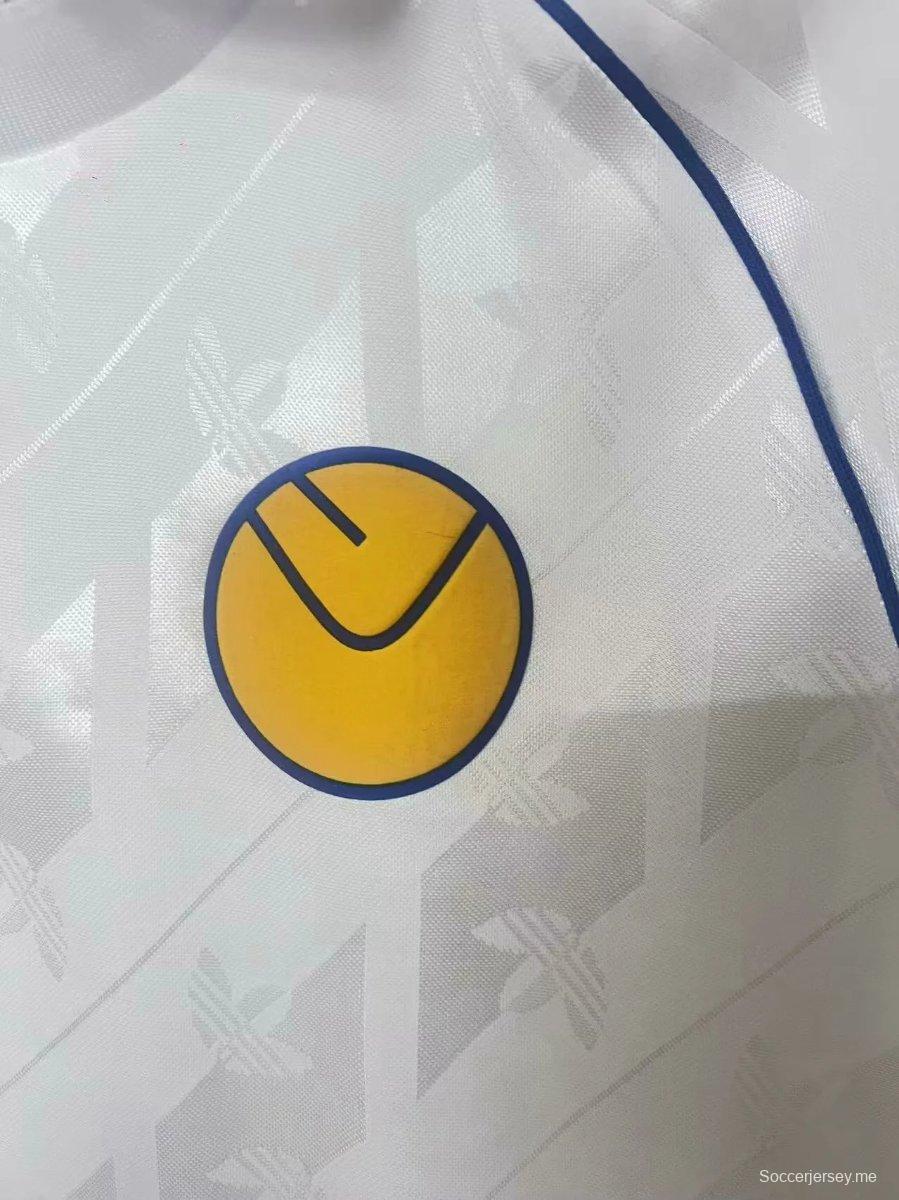 24/25 أديداس ليدز يونايتد أديداس LFSTR ريترو قميص بأكمام طويلة أبيض