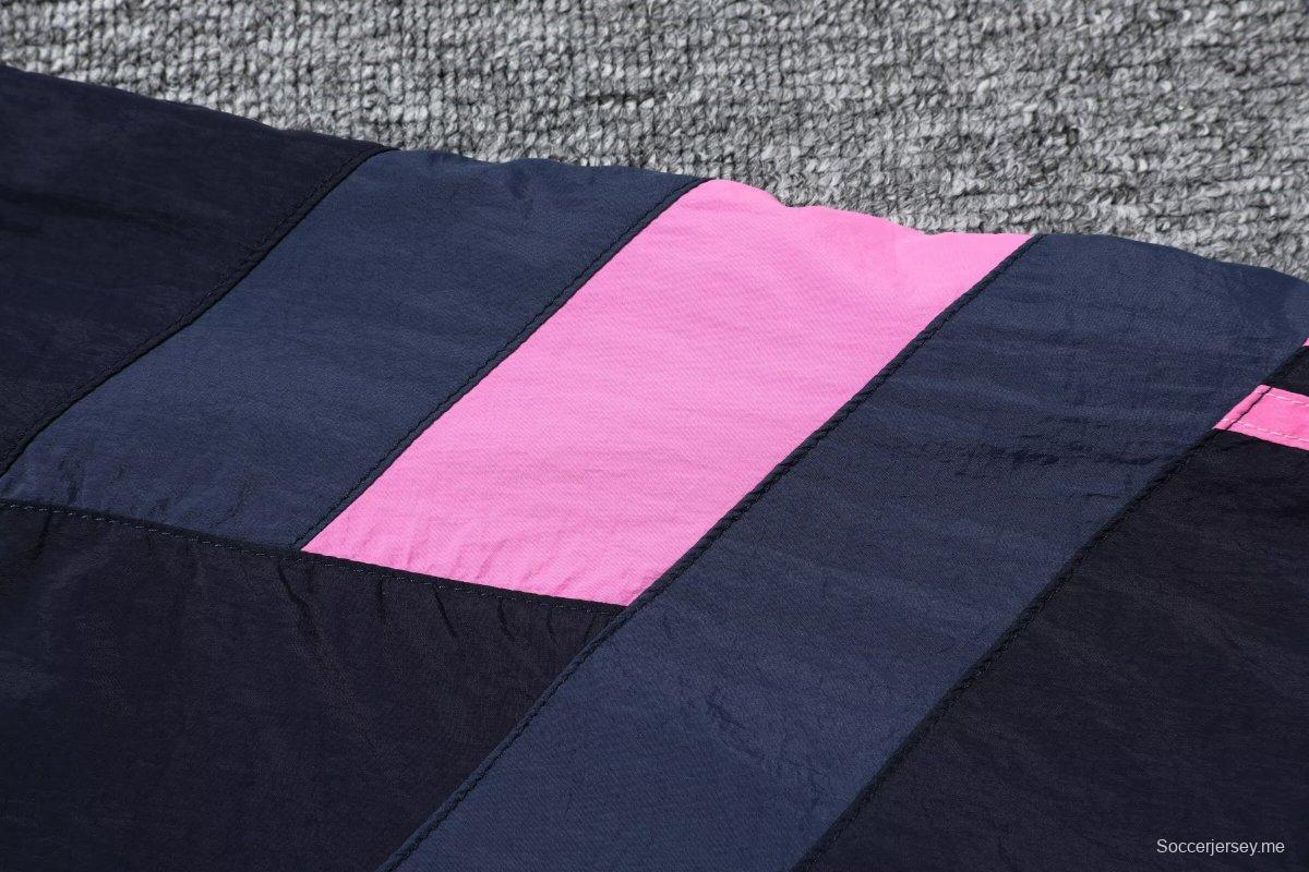 24/25 يوفنتوس سترة واقية من الريح باللون الكحلي + بنطال طويل + بنطلون طويل