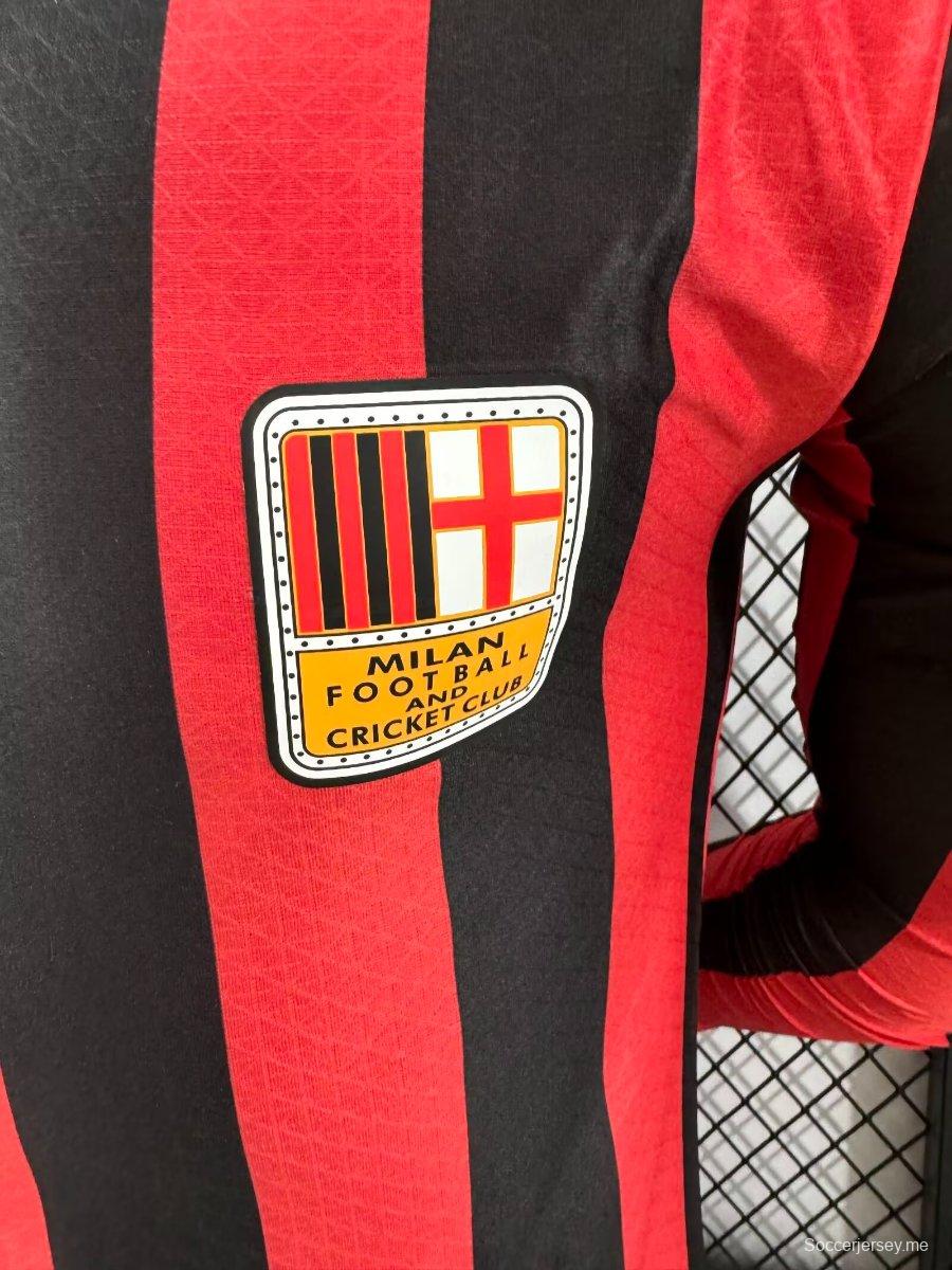 إصدار اللاعب 24/25 قميص بأكمام طويلة الأكمام بمناسبة الذكرى 125 لتأسيس ميلان
