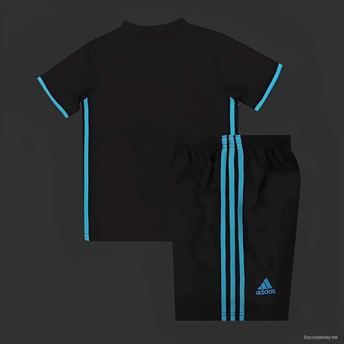 قميص ريترو كيدز 17/18 ريال مدريد اوايي أسود اللون أسود اللون