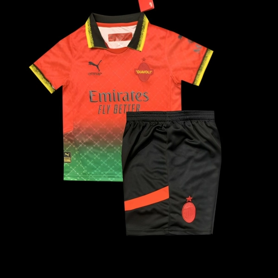 25/26 قميص ميلان × أوف وايت فورث سبيشال فورث الخاص باللون الأحمر