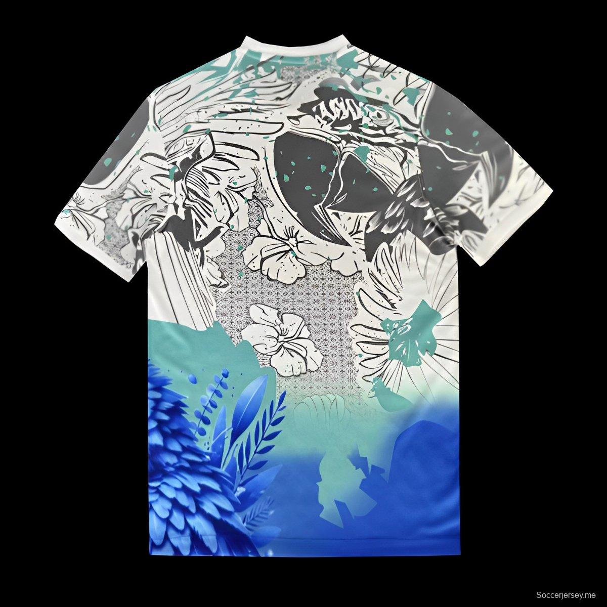 2025 البرازيل 2025 قميص خاص بالببغاء الأزرق الأزرق